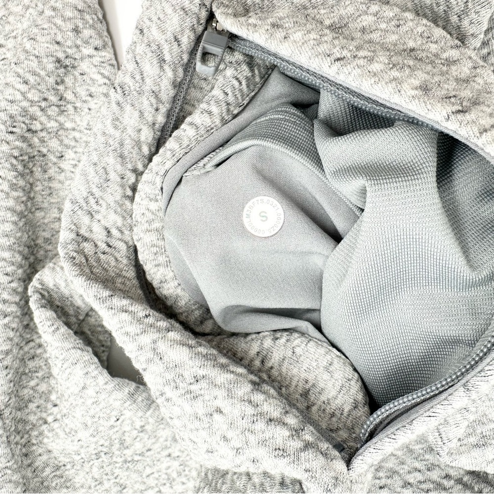 Lululemon At Ease Hoodie Heathered Melody Light Grey / Black - Picture 15 of 16